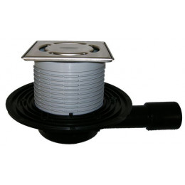 Трап HL (Hutterer Lechner) 90Pr-3000 с решеткой из нерж стали Klik-Klak и сифоном Primus